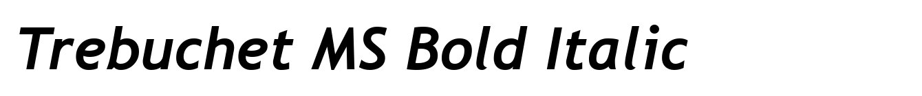 Trebuchet MS Bold Italic